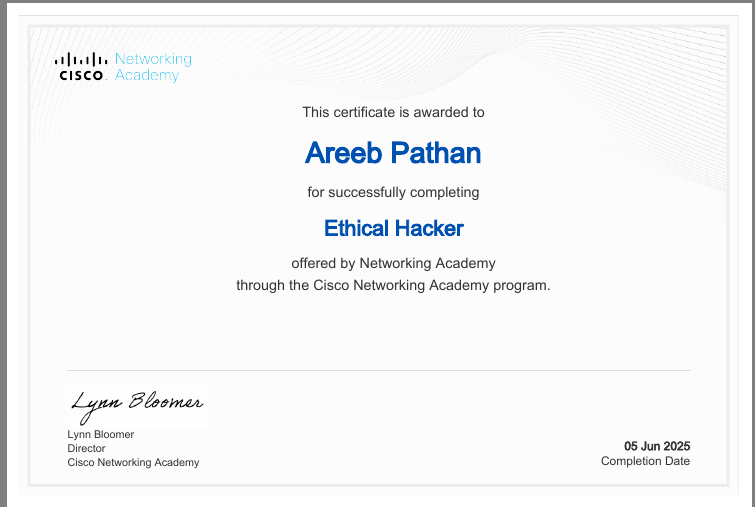 Ethical Hacker Certificate